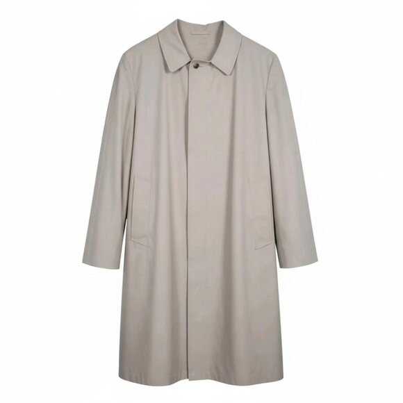 London Towne Trench Coat Men Size 40 Reg Khaki Zip Out Faux Fur Nylon Liner - Picture 15 of 15